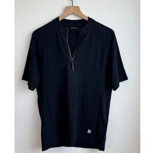 Reiss Golf Quarter Zip Polo Black Men’s Size Medium